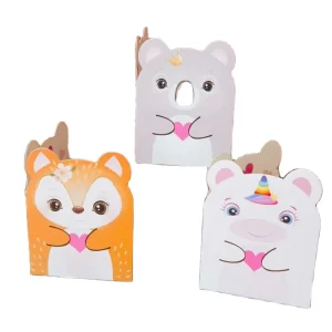 Factory Customized Animal Design Personalized Cartoon Logo Paper Greeting Cards for Birthday Art Paper Type
