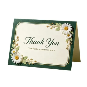 Factory Customized Design Printing Business Thank You Card Birthday Creative Greeting Card