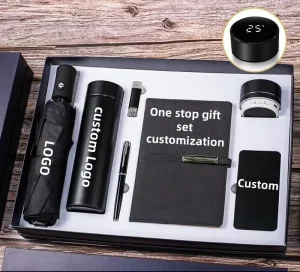 Factory Customized Logo Company Event Gifts Notebook Gift Box 7 Pieces Set Corporate Activities Promotional Employee Gift Set
