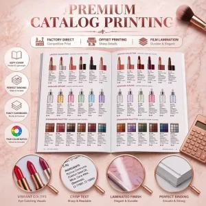 Factory Customized Soft Cover Magazine Perfect Binding Printed Offset Cardboard Film Lamination Catalog Brochure Printing