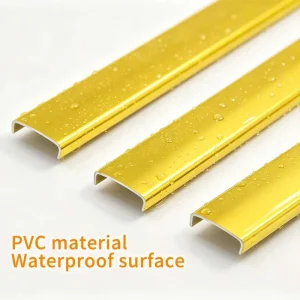 Factory DeDong 18mm Hard PVC Gold U Shape Molding Strip Furniture Panel Decorative Trim Eco Friendly Stable
