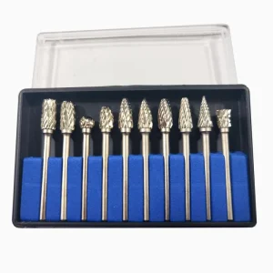 Factory Direct 10 Pcs Tungsten Carbide Router Bit Kit Rotary File Set