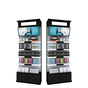 Factory Direct Beauty Product Display Rack Floor Standing Retail Shelving for Cosmetics and Skincare