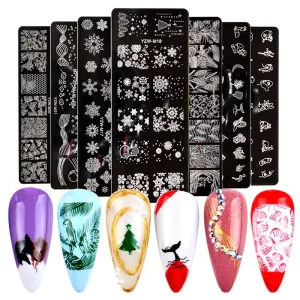 Factory Direct Butterfly Nail Art Printing Template Love Ly Cake Banana Leaf Design Steel Facial Makeup Stamper