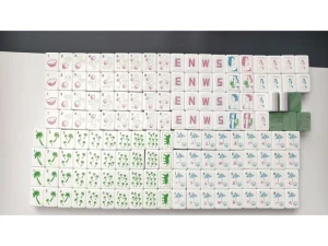 Factory Direct Custom Beach Theme Acrylic American Mahjong Set 160 Pcs OEM Private Label Summer Game