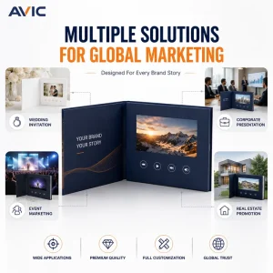 Factory Direct LCD Screen Video Invitations Card Digital Display Brochure for Business Promotional Greeting Card