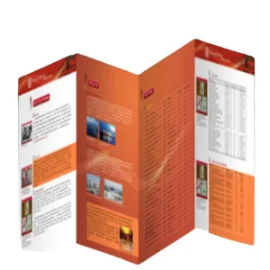 Factory Direct OEM Custom Tri Fold Brochure Printing Service Art Paper Leaflet Folded Pamphlet Marketing Handout CMYK