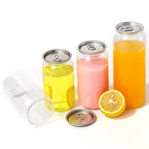 Factory Direct PET Juice Bottles Empty Coffee Cans With Easy Open Lid