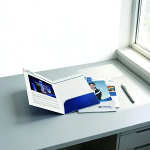 Factory Direct Sale Envelope Style Paper Folder CMYK Printing Film Lamination Personal Customization A4 Size Custom Logo