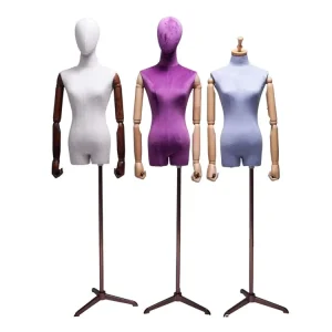 Factory Direct Sales Half Body Korean Style FRP Mannequin Display Stand for Women’s Apparel HB3 Model