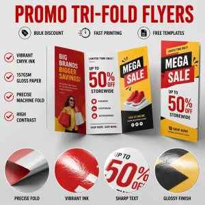 Factory High Quality Custom Size Paper Personal Flyer Advertising Leaflet Printing Service Quality Cardboard Offset Paper Flyer