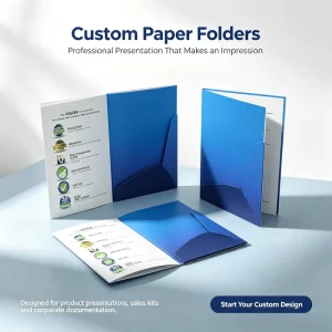 Factory Manila Embossing Paper Presentation Folder Custom CMYK Printing