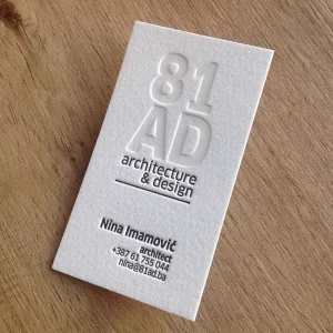 Factory Personalized Design Business Cards Embossed Name Cards Eco-friendly Spot Uv Printing Thank You Card for Small Business