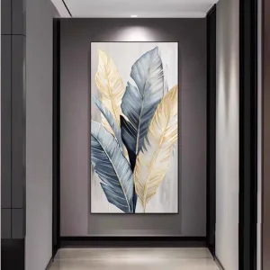 Factory Pop Poster Wall Art for Living Room Home Abstract HD Print Leaf Floral 3D Framed Crystal Porcelain Painting