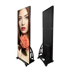 Factory Poster Case Hd Digital Led Poster Semi outdoor Indoor Led Floor Stand Poster Led Screen