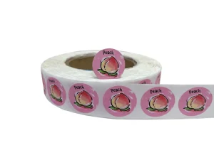 Factory Price 100 Pcs Durable Oil Proof Lychee Sticker Self adhesive Food Grade Juice Custom Print Color Printing Irregular