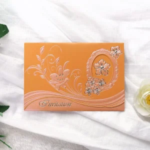 Factory Price Embossed Floral Blank Invitation Card Multiple Colors Wedding Banquet Party Invite