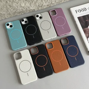 Factory Price TPU Leather Mobile Phone Case Back Cover Magnetic for iPhone 11 12 13 14 15 16 17 Pro Max