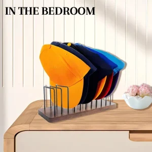 Factory Rust Proof Metal 10 Slots Over Closet Hat Storage Rack Space Saving Wardrobe Baseball Cap Display Organizer