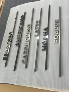 Factory Supply Black Mirror Vacuum & Brushed 304 SS Characters, Raw Brushed, Semi-Matte, Anti-Fingerprint Coating