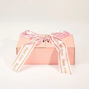Factory Supply Custom Christmas Packaging Gift Box Cardboard Double Door Gift Box Packaging With Ribbons for Small Business