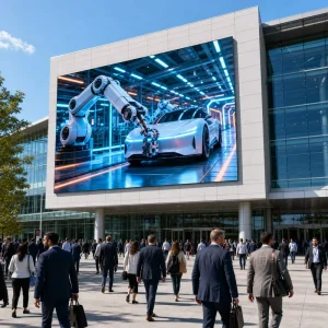 Factory Supported P8 Waterproof Seamless Splicing Panel Fixed Outdoor LED Screen Cabinet for Technology Exhibition Show