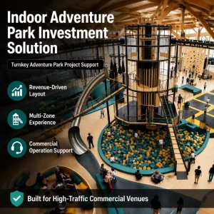 Family Entertainment Center Playground Round Tower Tube Slide Ball Pool Soft Play Seating Border TUV ISO Certified