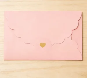 Fan shaped Heart seal Envelopes Greeting Cards Premium Colored Paper Luxury Gift Envelopes for Wedding Invitations Graduation