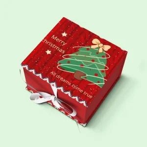 Fancy Foldable Rigid Christmas Gift Paper Box Magnetic Cosmetic Gift Packaging with Custom Gold Foil Embossing Stamping Logo