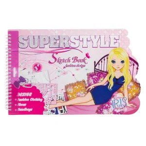 Fashion Design Super Style Sketch Books Drawing Girls Toy Spiral Painting Toys for Kids With Stickers