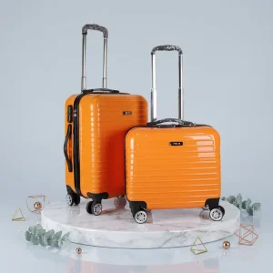 Fashionable Simple Classic 4-Wheel Spinner Lightweight Waterproof Durable Eco-Friendly Anti-Theft Soft Shell Trolley Luggage
