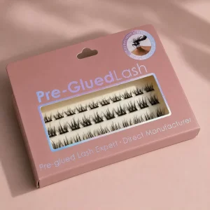 Fast Application Eyelash Clusters Empty Lash Cluster Tray Packaging Box Russian Volume Supplier Custom Cardboard Box