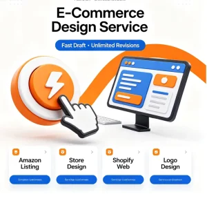 Fast E commerce Vector Graphic Design for Listing Page Shopify Store Layout Custom Logo Design Unlimited Revisions Free