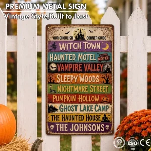 Fast Shipping Halloween Decor UV Printing Metal Plate Custom Retro Halloween Gifts Ghost Metal Tin Signs Vintage Poster for Home