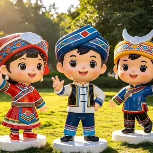 Fiberglass Statue 3D Large Outdoor Sculpture Life-size Cartoon Character Decoration
