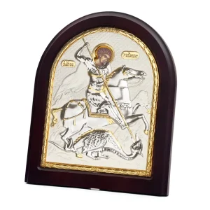 Five Sizes Durable Byzantine Religious Silver Plated Wooden Jesus Christ Icon Greek Orthodox Wall Hanging Customizable Shape