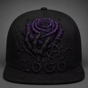 Flat Bill Snapback Embroidery Gorras 5 Panel Hat Trucker Hat Foam Front Mesh Cap West Coast Gothic Chicano Urban Streetwear Bulk