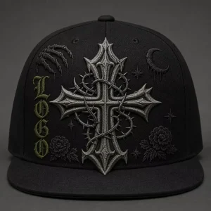 Flat Bill Snapback Embroidery Gorras 5 Panel Hat Trucker Hat Foam Front Mesh Cap West Coast Gothic Chicano Urban Streetwear Bulk