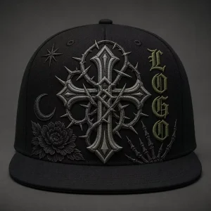 Flat Bill Snapback Embroidery Gorras 5 Panel Hat Trucker Hat Foam Front Mesh Cap West Coast Gothic Chicano Urban Streetwear Bulk