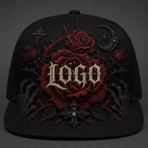 Flat Bill Snapback Embroidery Gorras 5 Panel Hat Trucker Hat Foam Front Mesh Cap West Coast Gothic Chicano Urban Streetwear Bulk