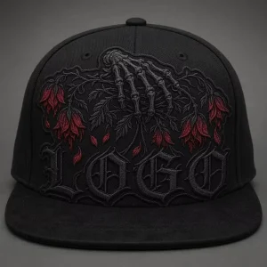 Flat Bill Snapback Embroidery Gorras 5 Panel Hat Trucker Hat Foam Front Mesh Cap West Coast Gothic Chicano Urban Streetwear Bulk