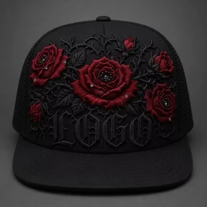 Flat Bill Snapback Embroidery Gorras 5 Panel Hat Trucker Hat Foam Front Mesh Cap West Coast Gothic Chicano Urban Streetwear Bulk