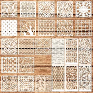 Flexible Plastic Stencil Easy to Curve & No Crack for Wall Decor