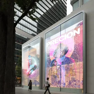 Flexible Transparent LED Holographic Film Display Lightweight for Glass Wall