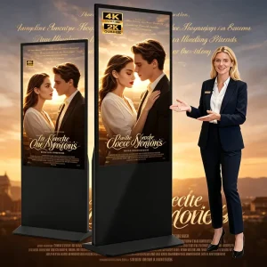 Floor Stand Digital Signage 55 Inch 4K UHD Screen For Cinema Museum Exhibition Information Display