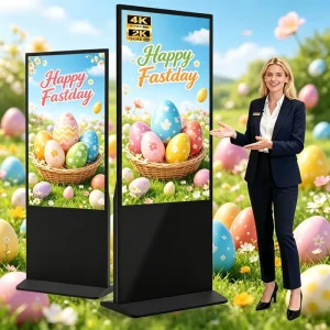 Floor Stand Digital Signage 55 Inch AI Content Creation For Retail Personalized Advertising Customer Experience