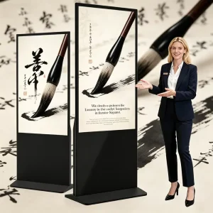 Floor Stand Digital Signage All-in-One Kiosk With Camera Retail Survey Brand Promotion Display