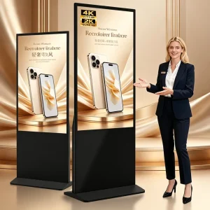 Floor Stand Digital Signage Movable Interactive Kiosk For Exhibition Hall Guide Advertising Screen New Arrival