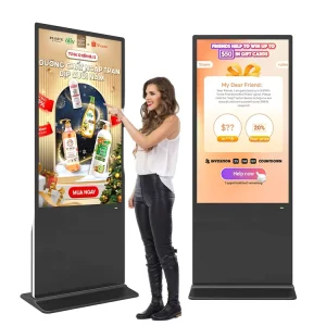 Floor Standing Digital Signage 32 86 Inch Touch Screen Kiosk LCD Advertising Display