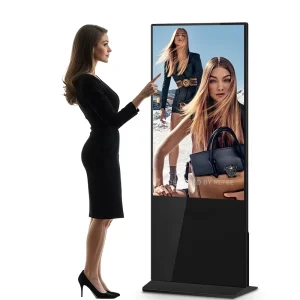 Floor-standing IPS 4K Digital Signage Display Kiosk WiFi-Connected Indoor Android Touch Advertising Equipment 43/55/65 Inch
